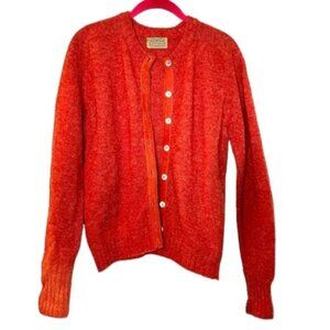 VINTAGE The Villagers 100% Virgin Shetland Wool Cardigan